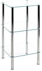 HAKU Möbel - Plank - Chroom - Metaal - Veiligheidsglas - Modern
