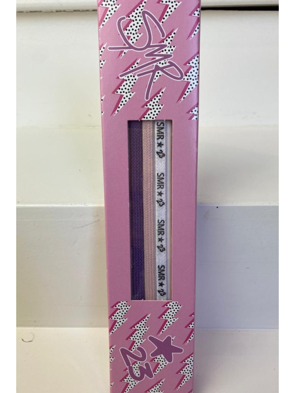 Lacets Mauve/Rose / Blanc Logo SMR - Semerdjian