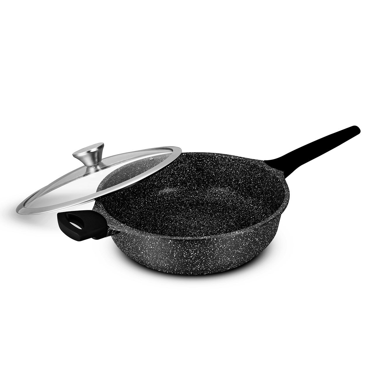 Durand Dupont Sauteuse fonte d'aluminium effet pierre gisors st24tfi noir - D.24 cm