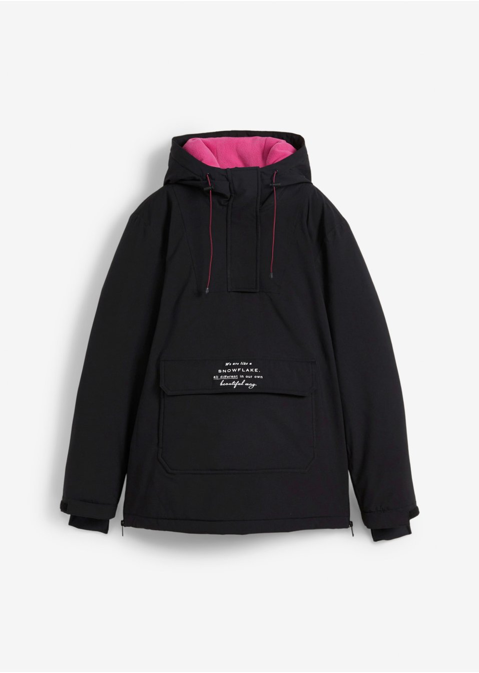 Veste de ski fonctionnelle à enfiler avec doublure polaire, oversized