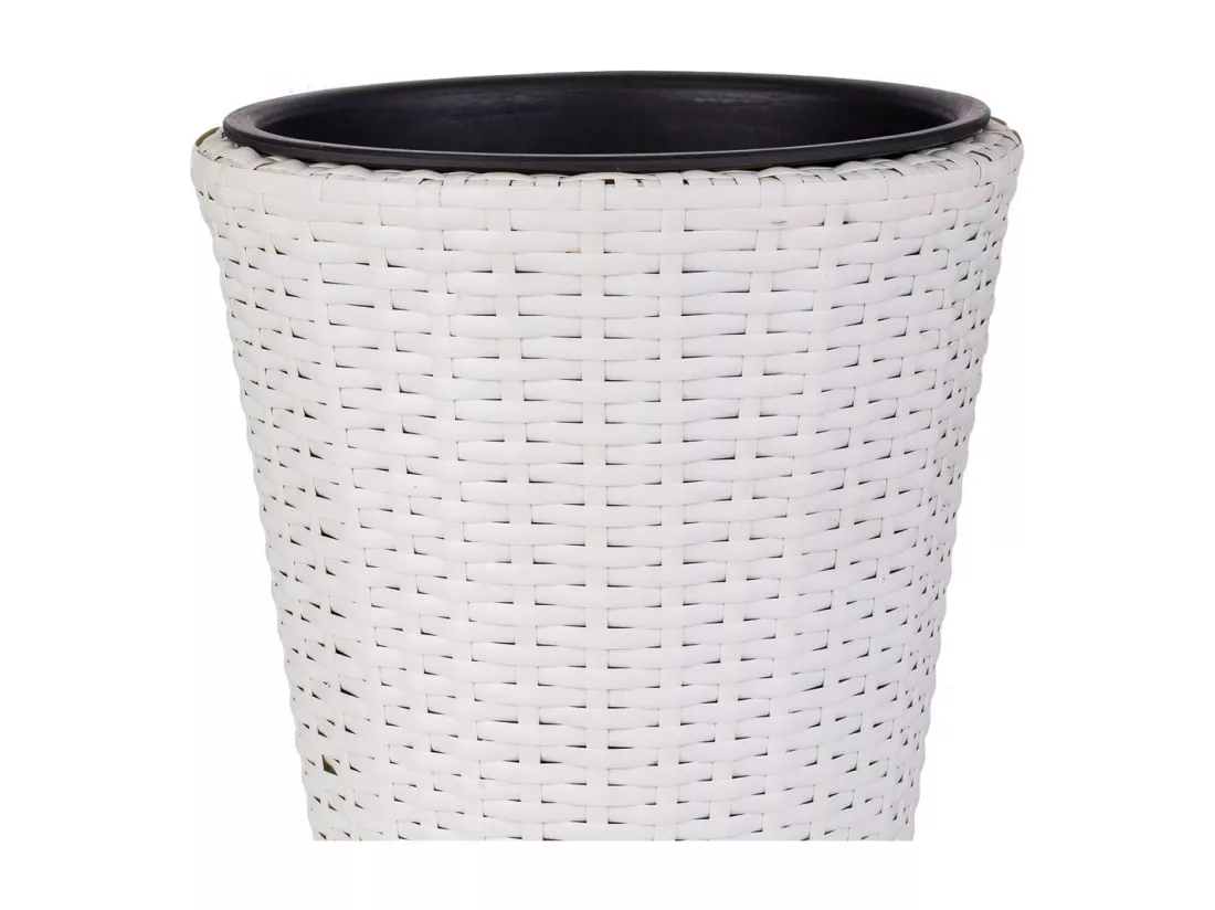 Cache-pot en rotin blanc d28x40h