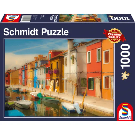 Schmidt Spiele Puzzle - Bunte Häuser der Insel Burano, 1000 Teile