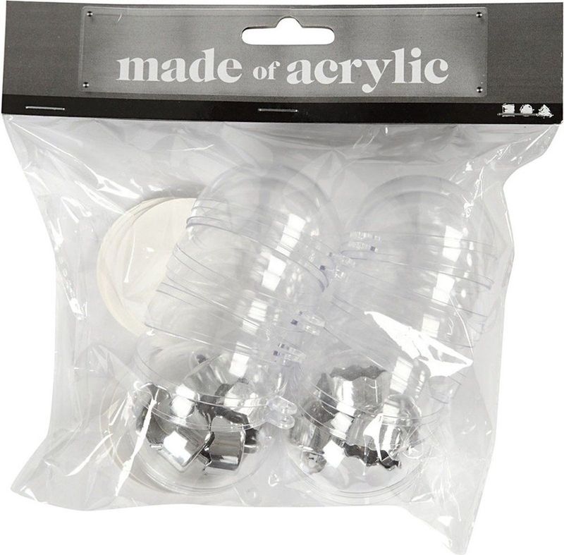 DIY Kerstballen - 10 stuks - Transparant - 5 cm - Zelf kerstballen maken
