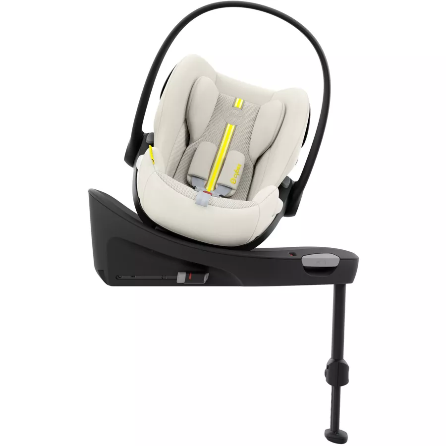 cybex GOLD Babyschale Cloud G i-Size Plus Seashell Beige Plus mit Basisstation Base G