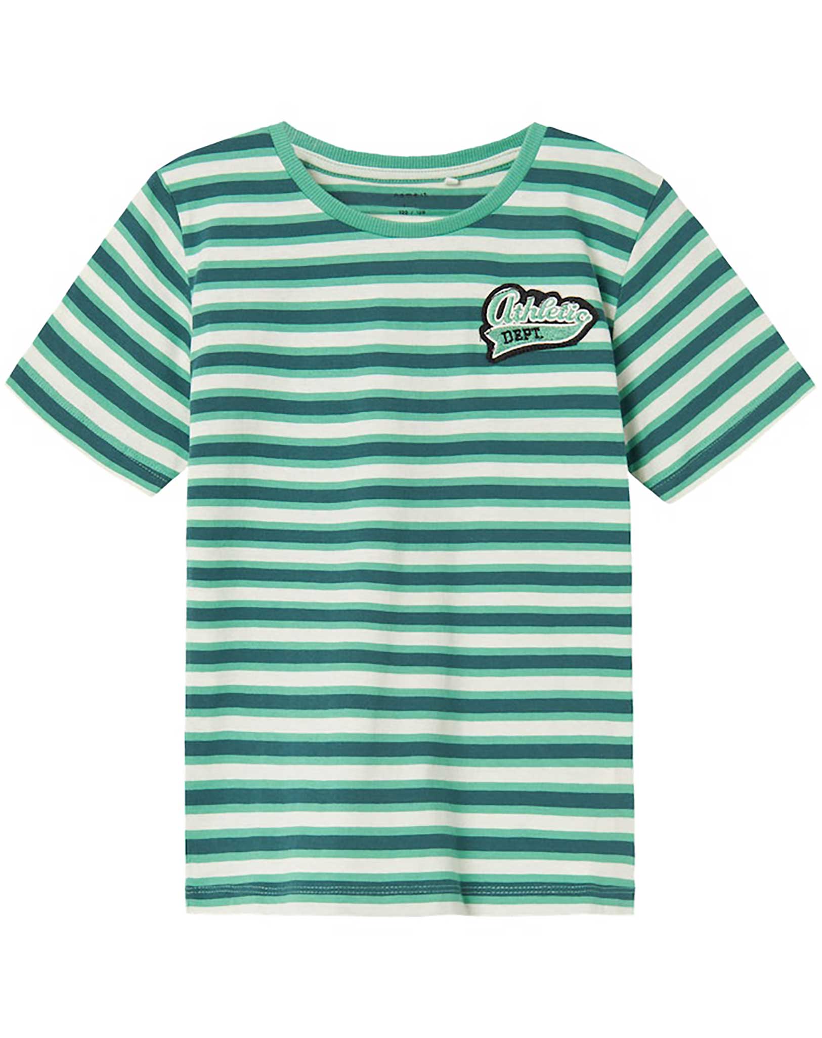 T-Shirt NKMDALOVAN ATHLETIC gestreift in green spruce