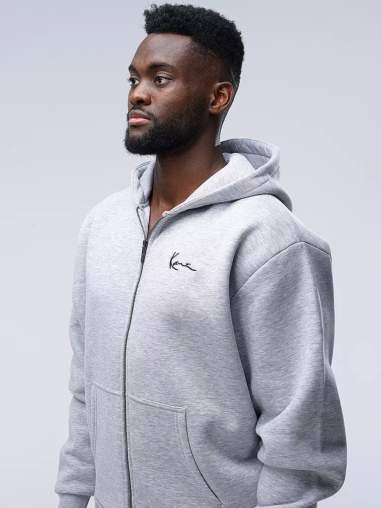 KARL KANI Kapuzensweatjacke hellgrau