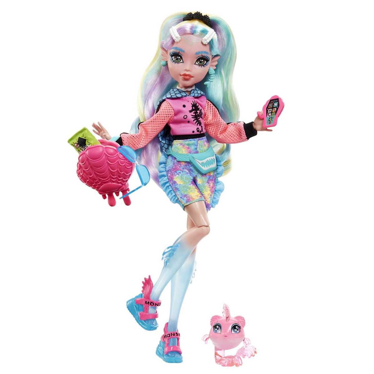 Monster High - Poupée mannequin Lagoona et piranha