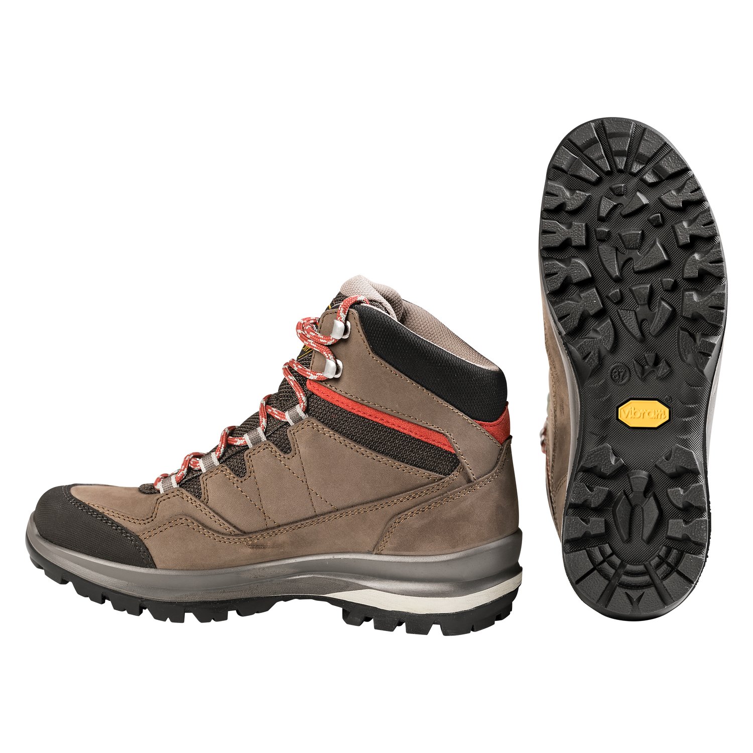 grisport Reit- und Trekkingschuh Mailand - taupe/rot