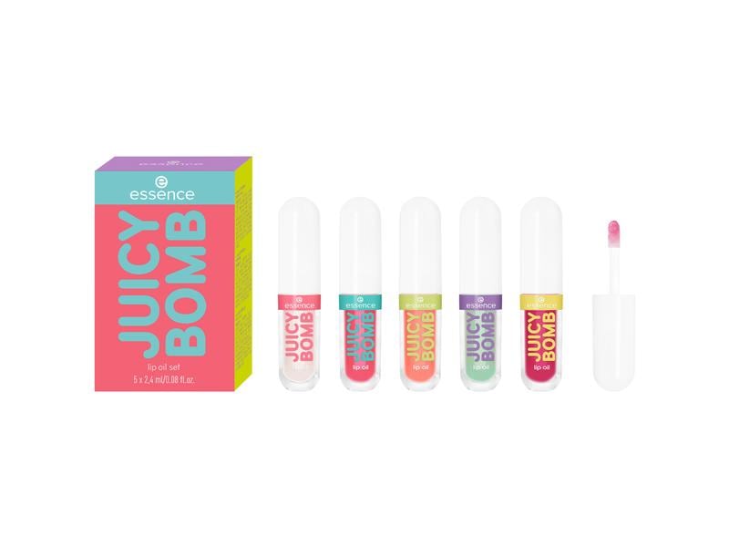 essence Geschenkset Juicy Bomb lip oil Set 01 Set mit 5 unterschiedlichen Lip Oils für glossy Lippen