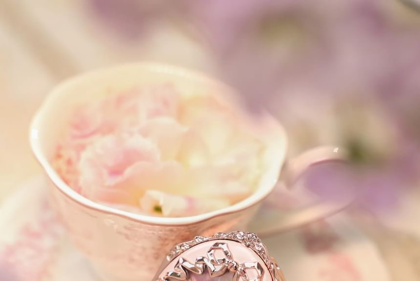 Flower Knows - Violet Strawberry Rococo Embossed Blush - G02