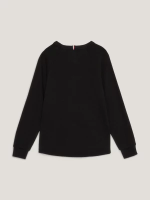 Camiseta Raglan de Manga Comprida com Textura Waffle