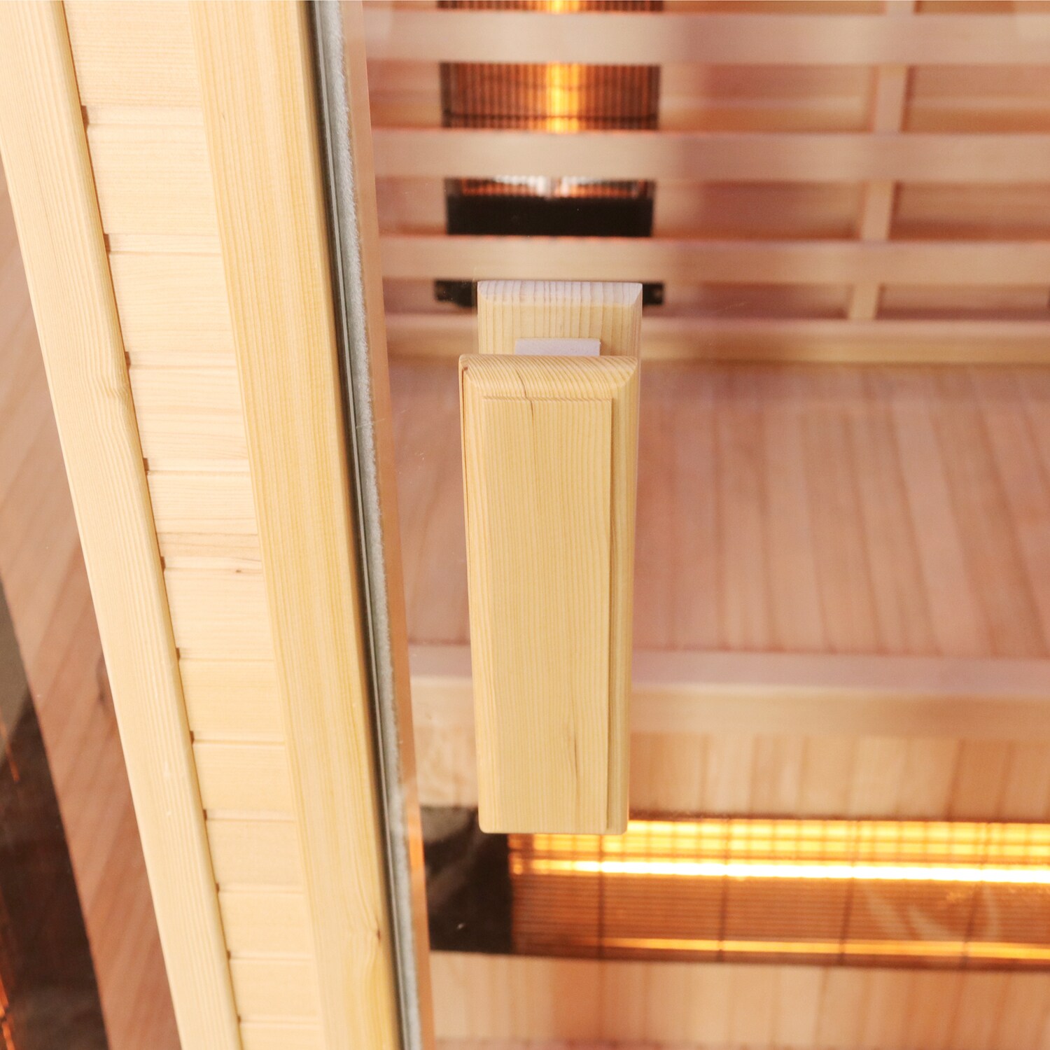 Tronitechnik® Infrarotkabine Infrarotsauna MANILA 120cm x 100cm inkl. 5 Vollspektrumstrahler, 2 Personen, LED, Hemlock