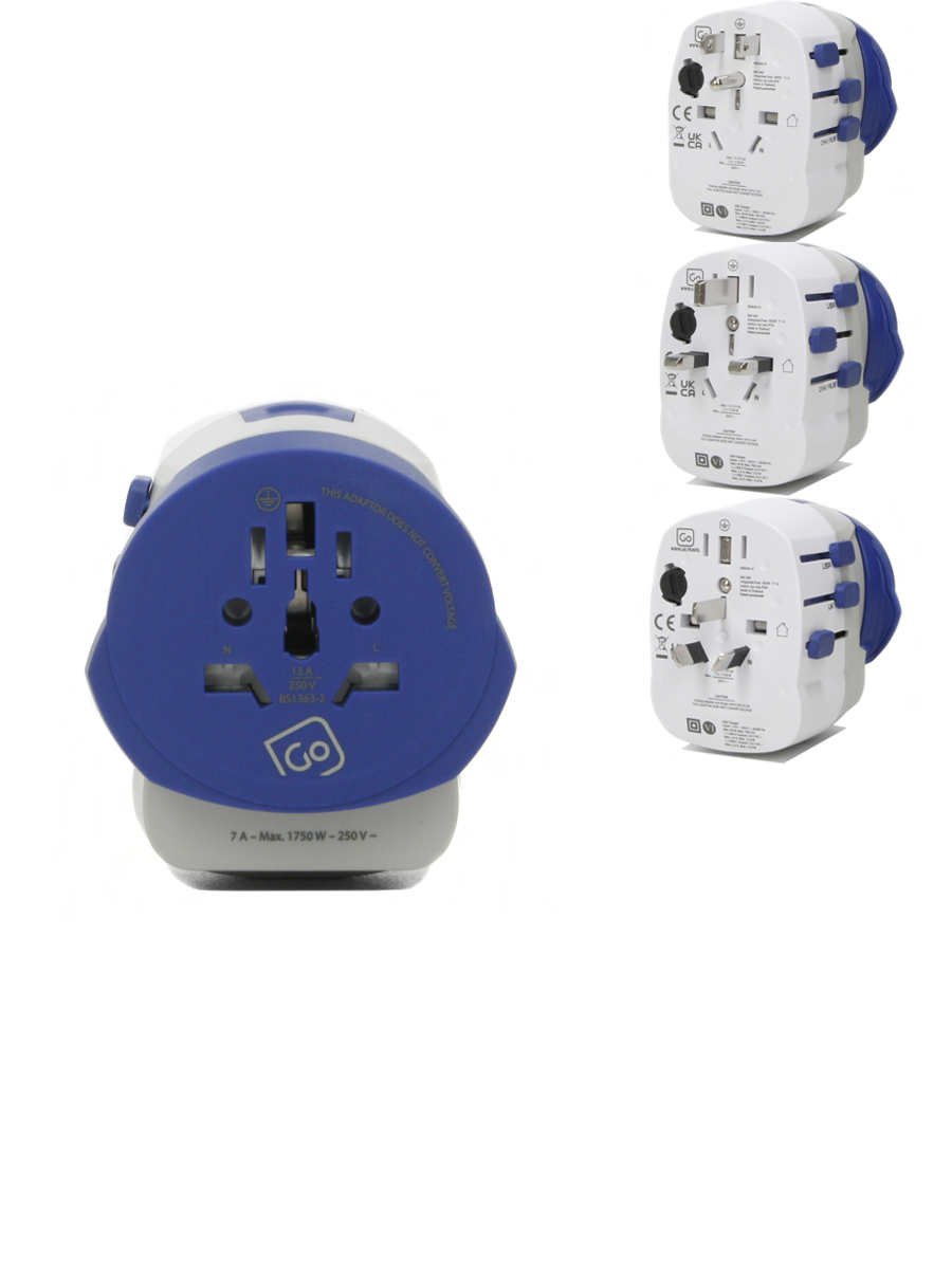 Adaptateur Go Travel Electrique Monde USB A + USB C