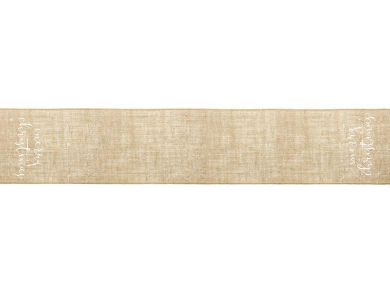 Partydeco Tischläufer Jute Merry Christmas 250 x 50 cm Festlicher Tischtuch