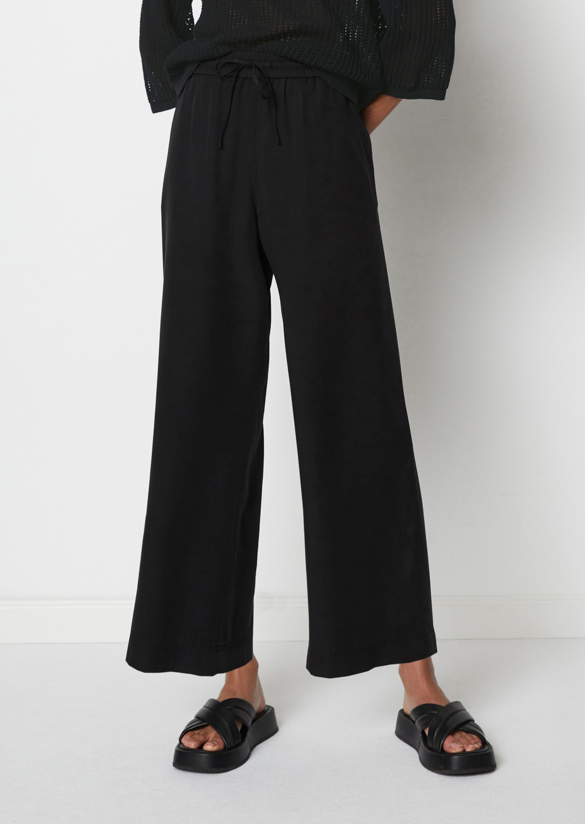 Weite Hose croppedaus Tencel™ Lyocell