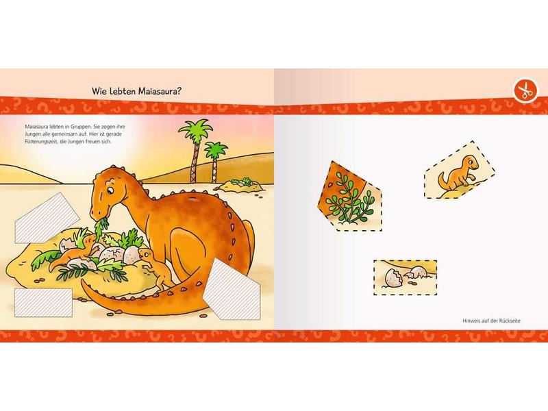 Ravensburger Kinder-Sachbuch WWW junior AKTIV: Dinosaurier Erstes Ausmalen, Rätseln, Schneiden und Kleben
