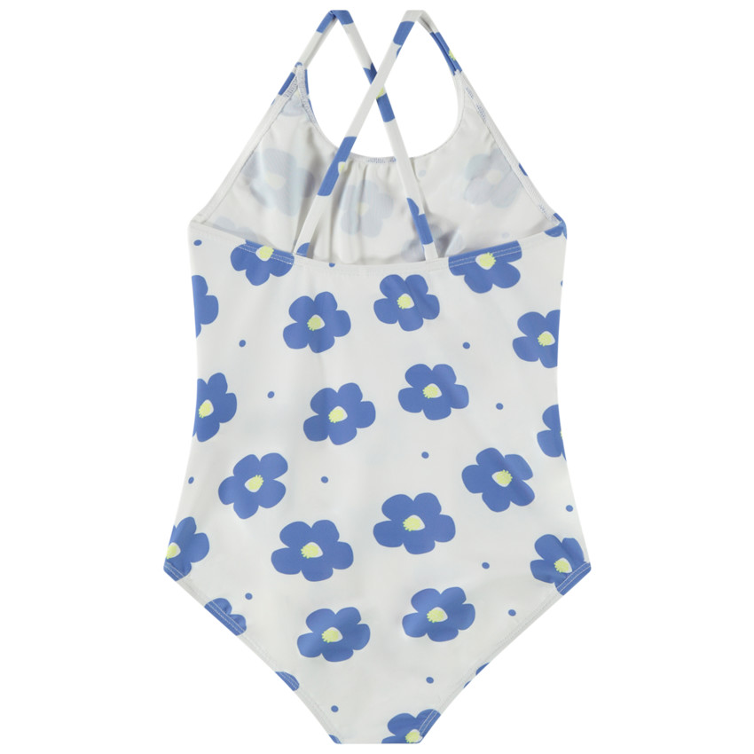 Maillot de bain 1 pièce ajouré et imprimé fleurs pour fille