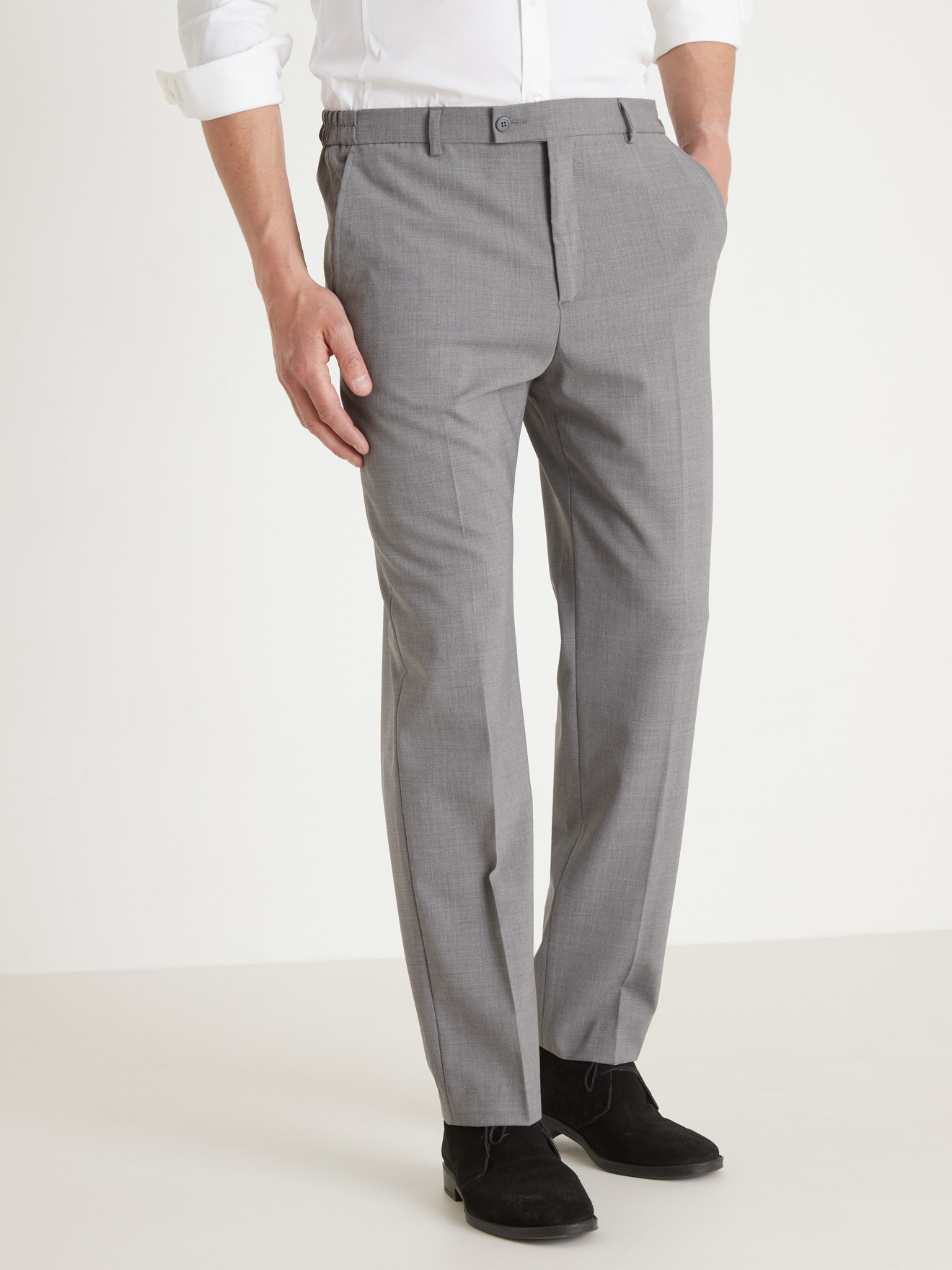 Pantalon ville élastiqué 43% laine