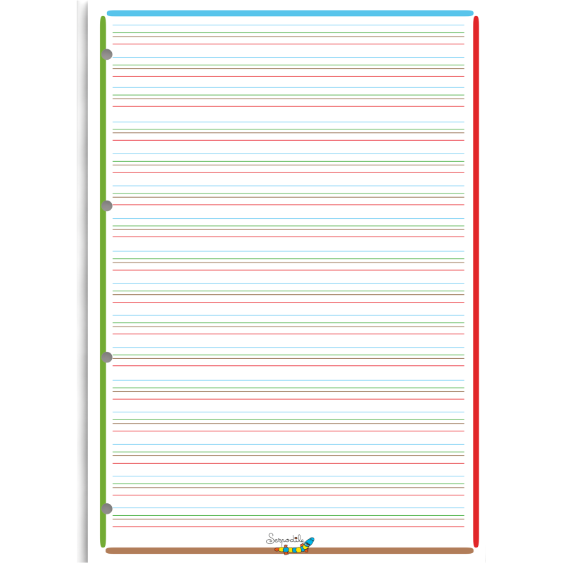 Etui De Feulles Simples Oxford Serpodile Perforees 210X297 100P Ligne 2mm