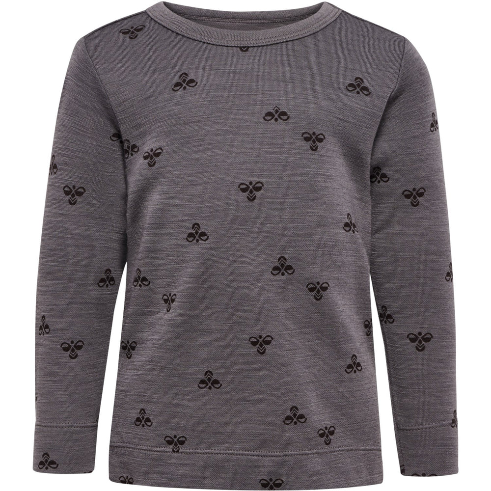 Køb Hummel Charcoal Gray Mini Uld T-Shirt L/S