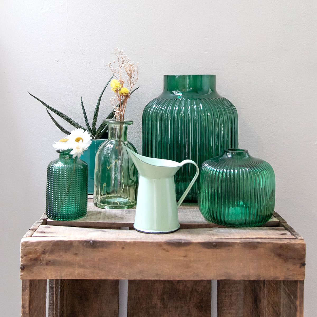 Vase vert Atelier jasmin