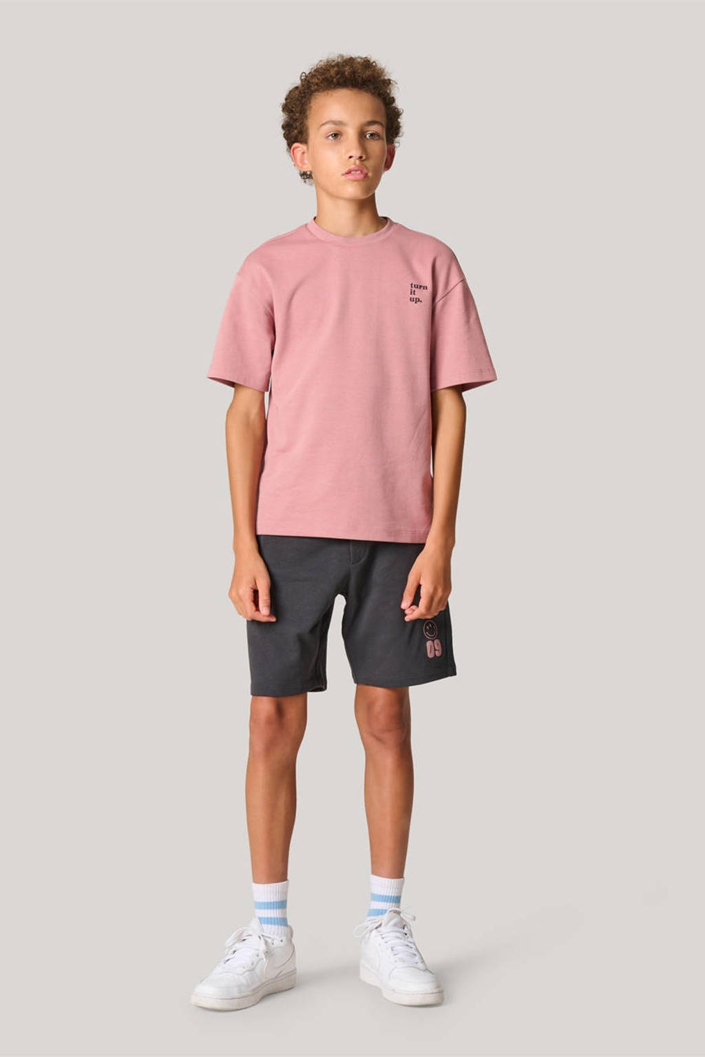 Shoeby regular fit sweatshort antraciet