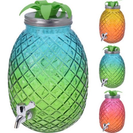 Dispenser m/ananas-design (3,7L) – flere varianter – assorteret