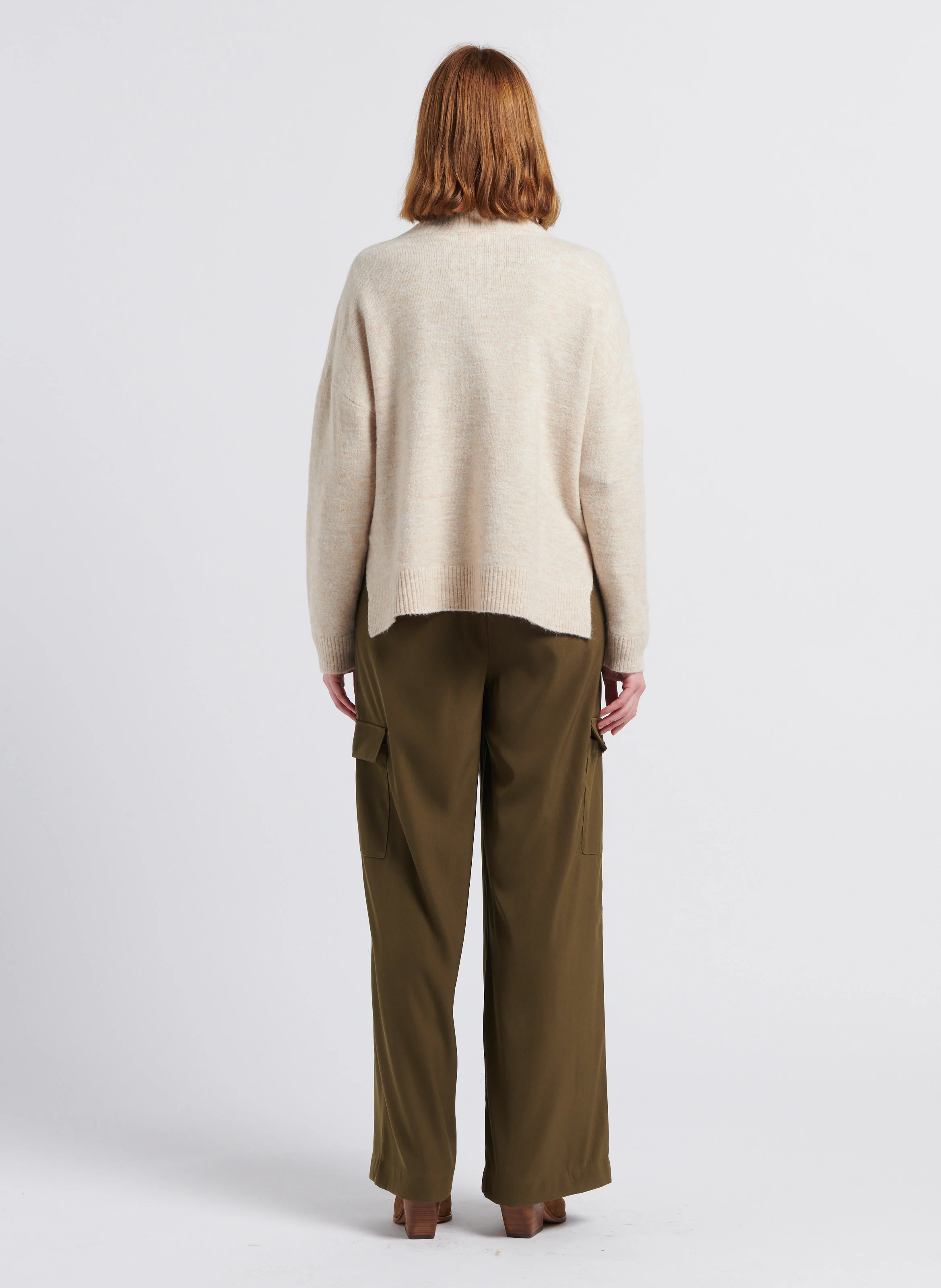WINNIE MIA - Pantalon cargo fluide| Kaki