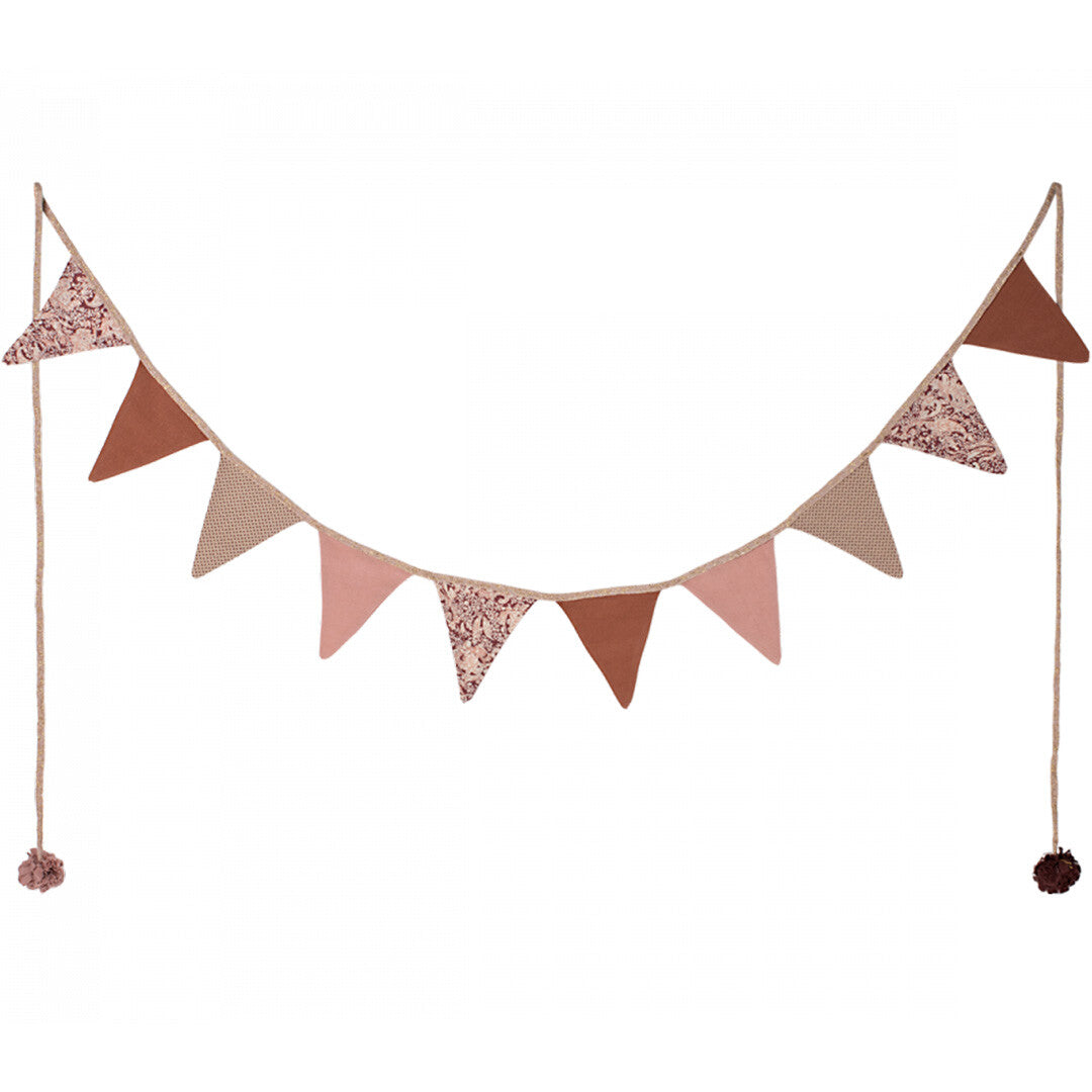 Maileg stoffen vlaggenslinger rose - 280 cm
