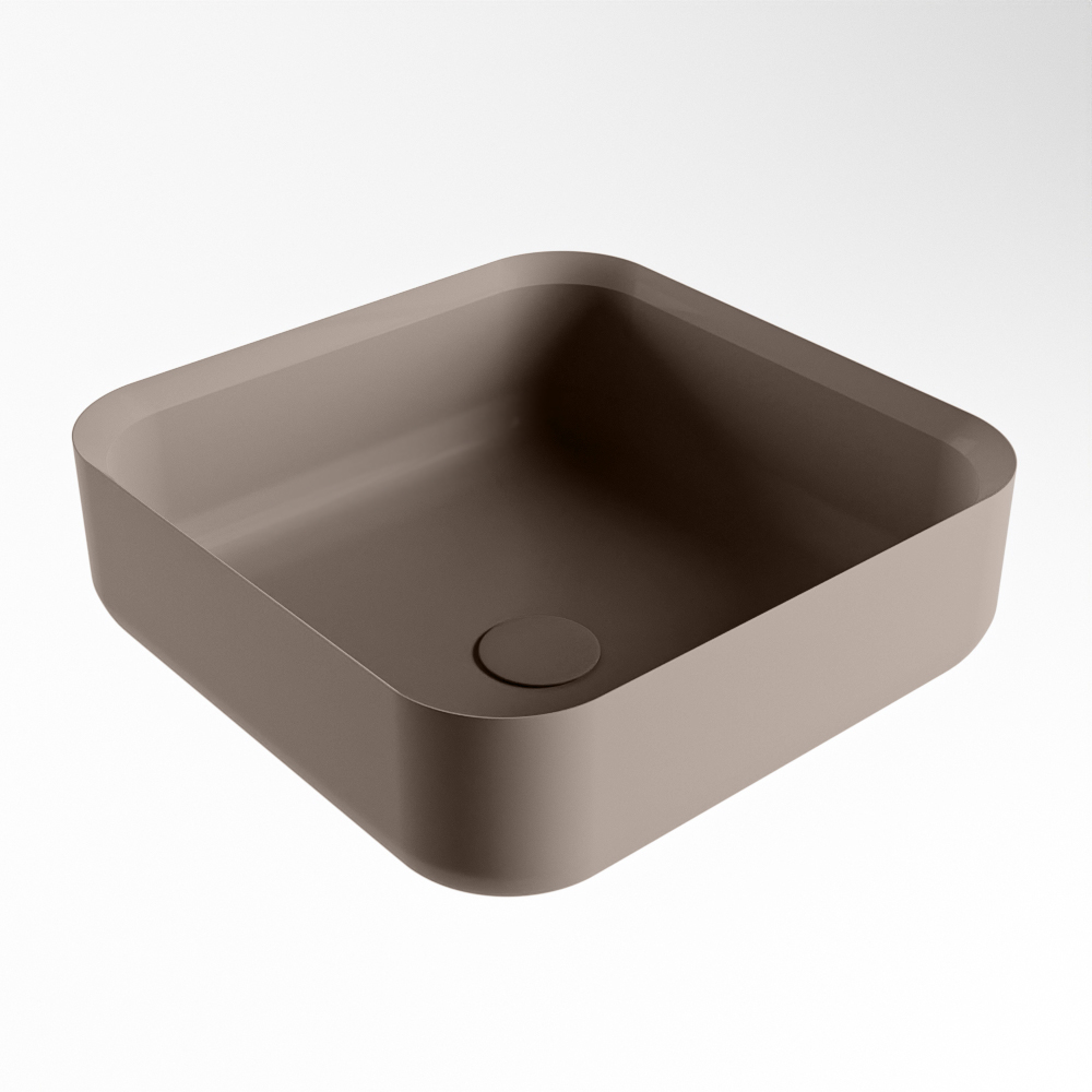 Mondiaz Binx Solid Surface waskom 36x36cm smoke