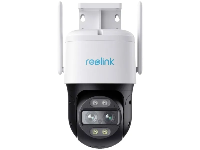 Reolink Trackmix Series W760 - Netværksovervågningskamera - PTZ - kanontårn - udendørs - vandtæt - farve (Dag/nat) - 2 x 8 MP - 3840 x 2160 - 4K - motoriseret - audio - trådløs - WiFi - LAN 10/100 - H.264, H.265 - DC 12 V
