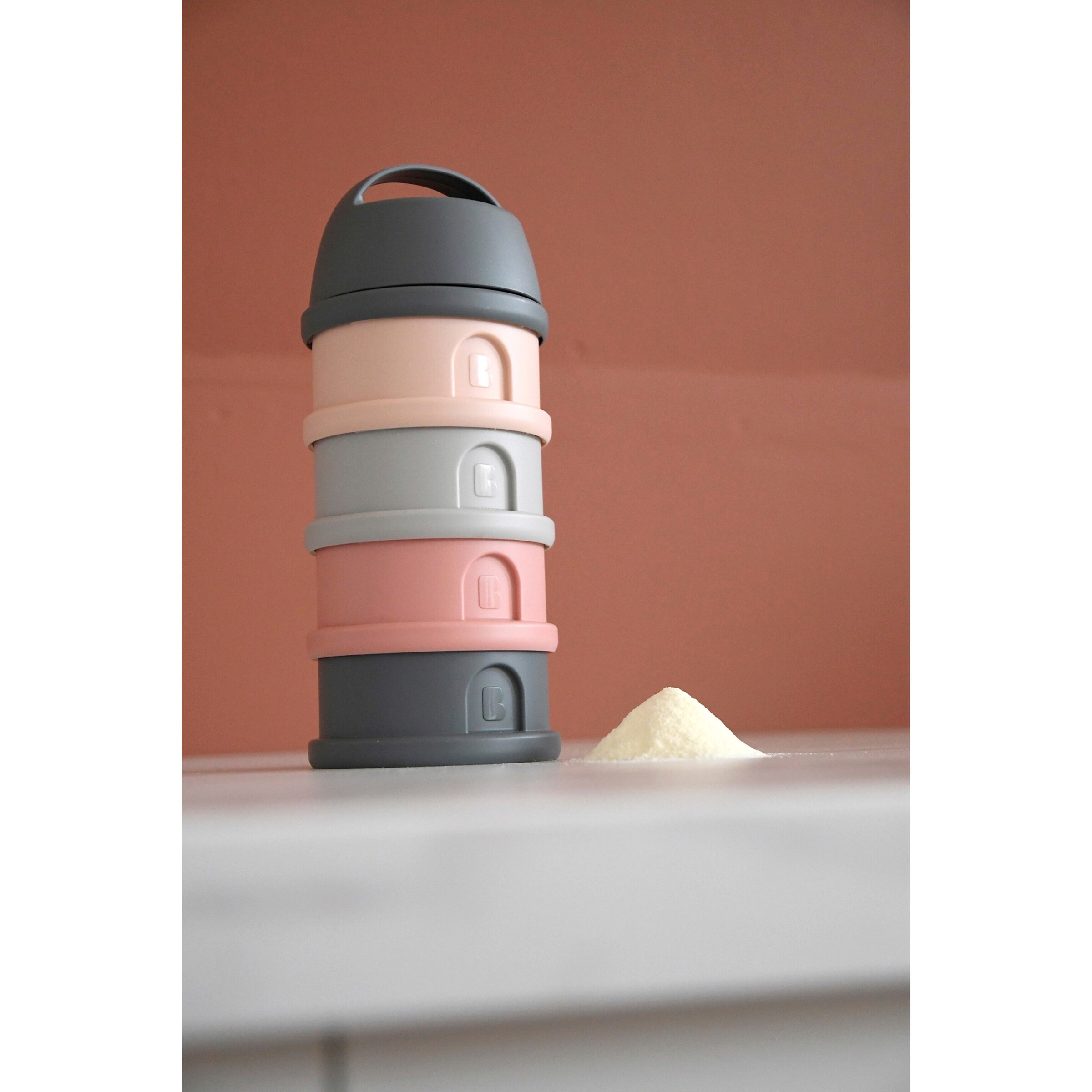 Beaba Milchpulver-Portionierer Mineral grau/rosa