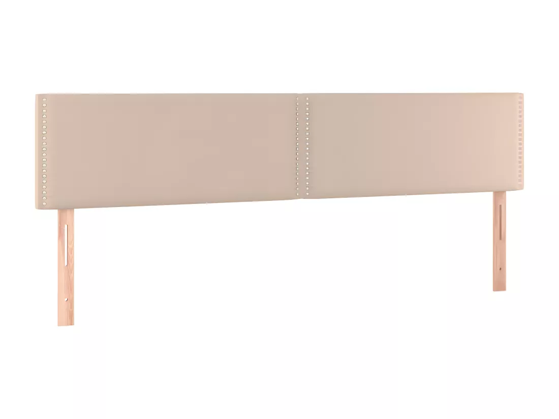 Sommier tapissier matelas LED Cappuccino 180x200 cm Similicuir