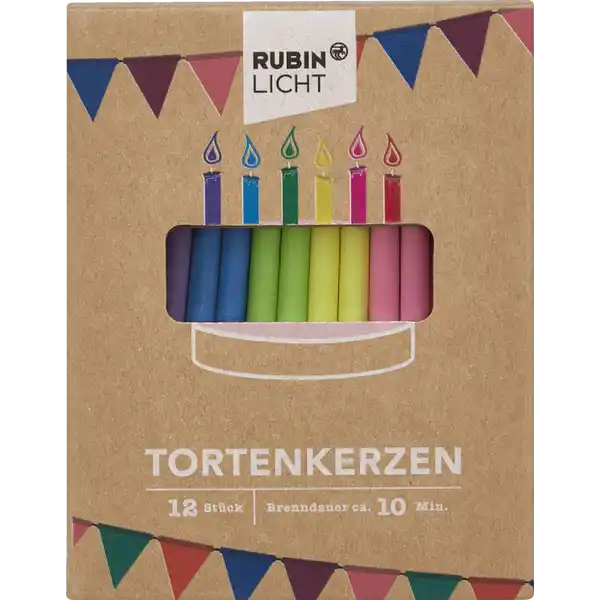 Tortenkerzen mit bunter Flamme