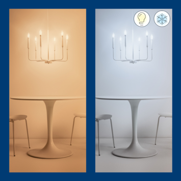 WiZ Connected LED kaars E14 40W filament helder koel tot warmwit licht dimbaar