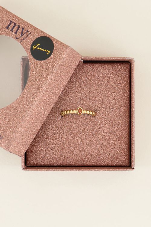 Geboortesteen ring