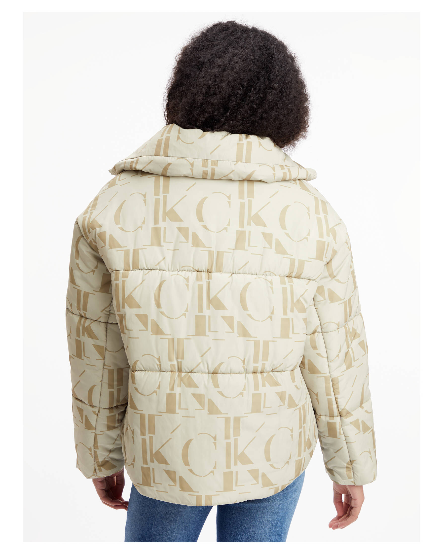 CALVIN KLEIN JEANS| Damen Steppjacke CK AOP OVERSIZED PUFFER JACKET