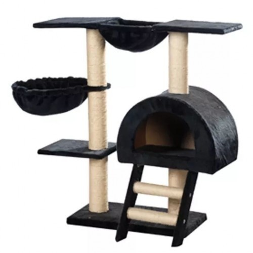 arranhador para gato preto