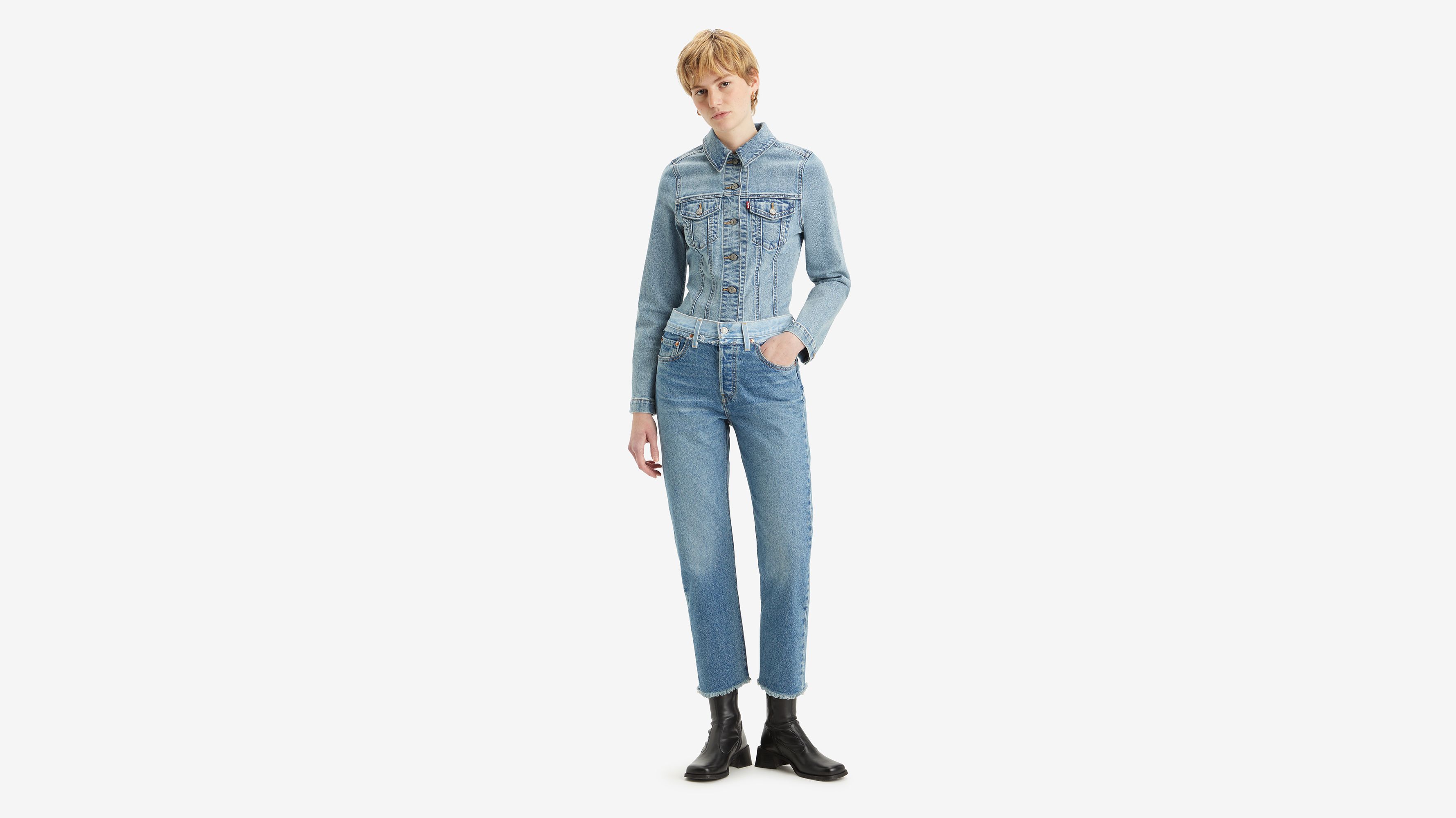 Jean 501® Original Split Crop - Splitting Hairs - Bleu