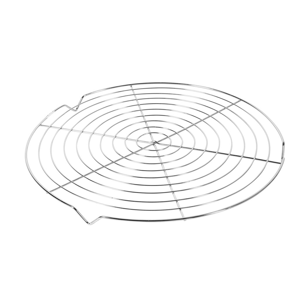 Grille ronde chromée avec pieds D 32cm