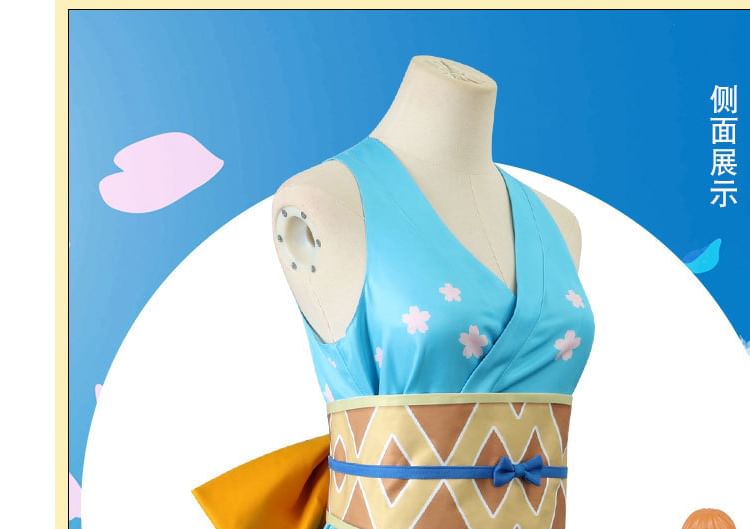 Bloomsoon - One Piece Nami Cosplay Kostuumset / Pruik / Geta Sandalen