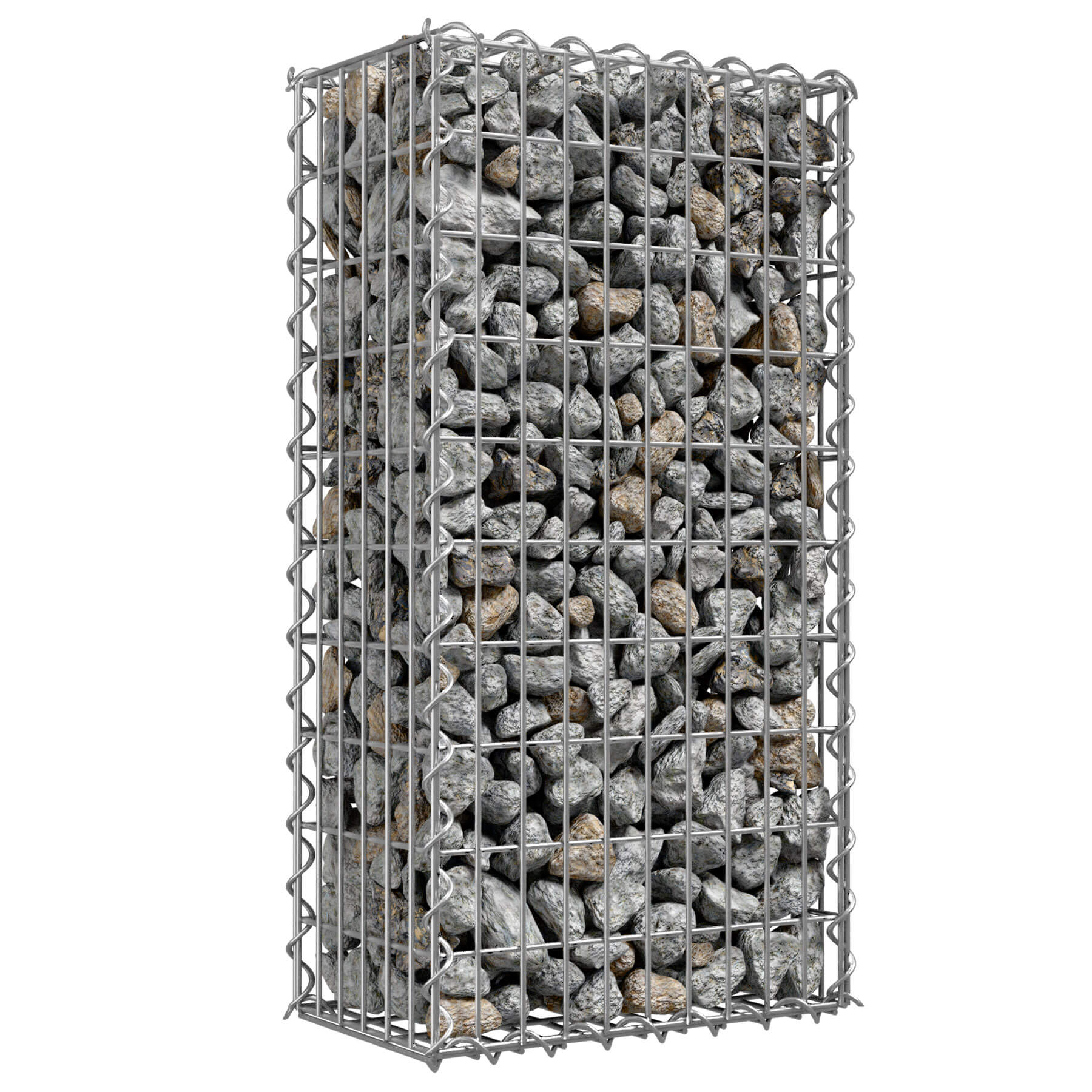 tectake® Gabione, rechteckig, Maschenweite 5 x 10 cm, Drahtstärke 4 mm