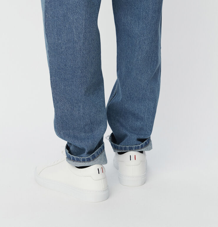Les Deux Theodor Leather Sneaker Hvid