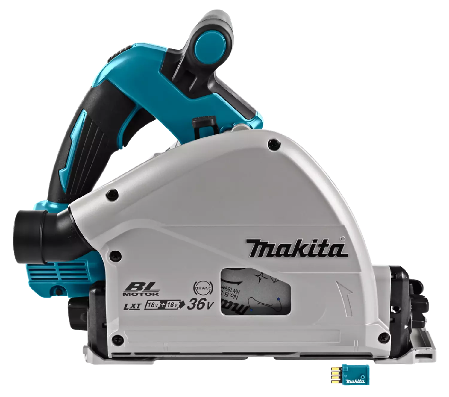 Makita DSP601ZJU 36V (2x 18V) Li-Ion accu invalcirkelzaag body in Mbox (AWS) - 20 x 165mm - koolborstelloos