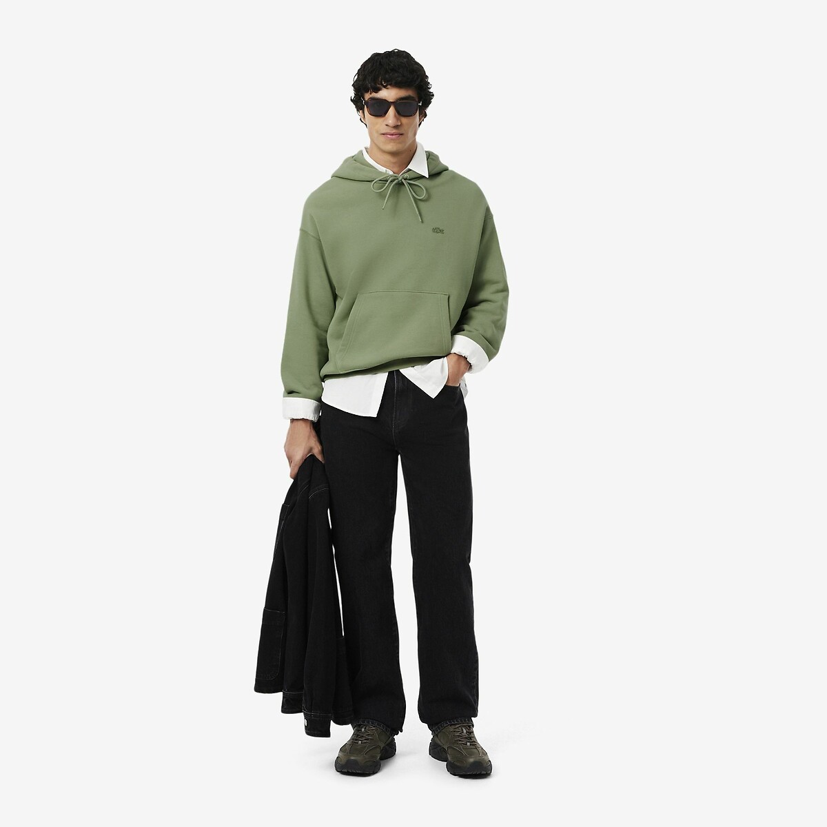Moletom com capuz LACOSTE com logo tonal