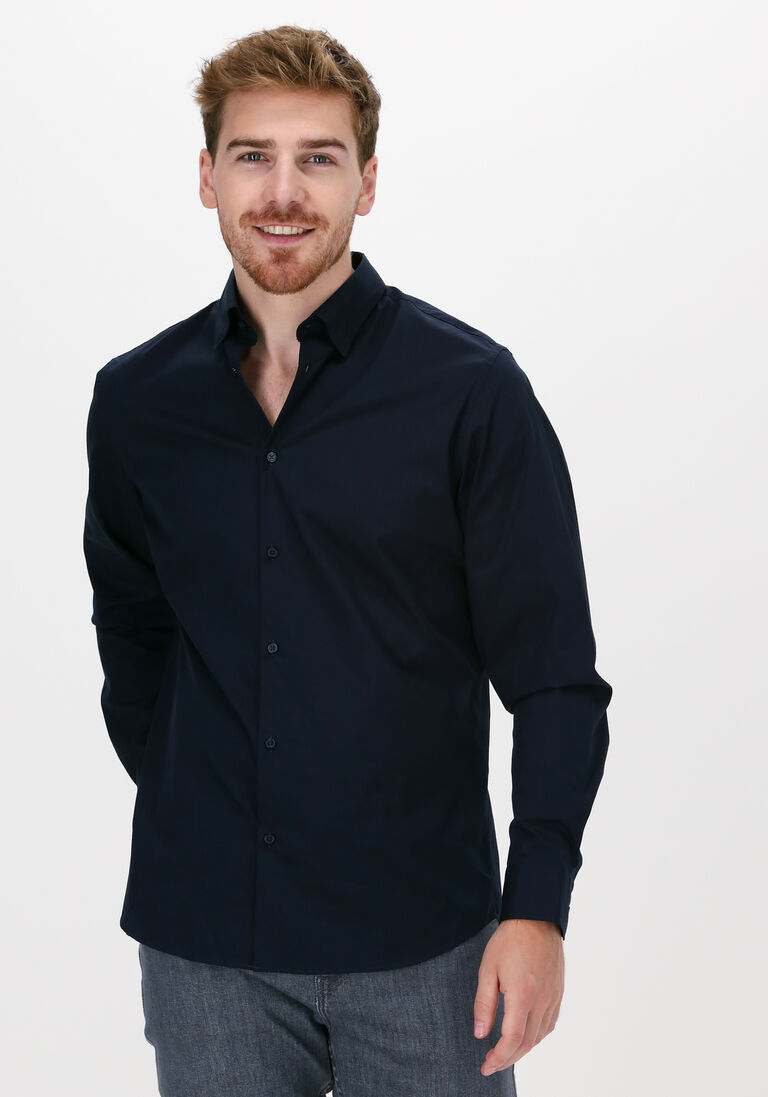 SELECTED HOMME donkerblauwe selected homme klassiek overhemd slimmichigan shirt ls b