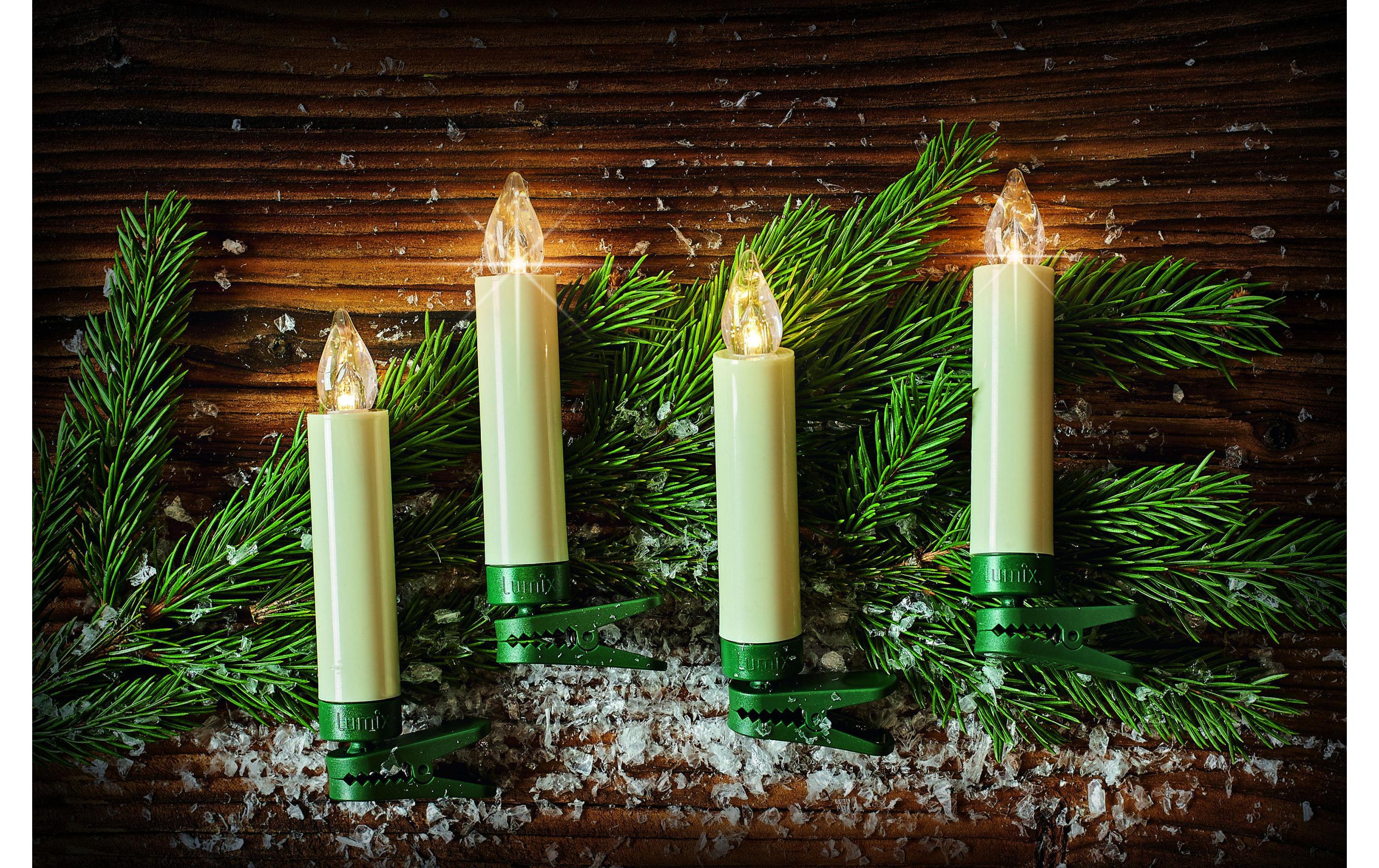 LED Baumkerze SuperLight Mini, Elfenbein, 6er-SetErweiterungsset LED Christbaumkerze