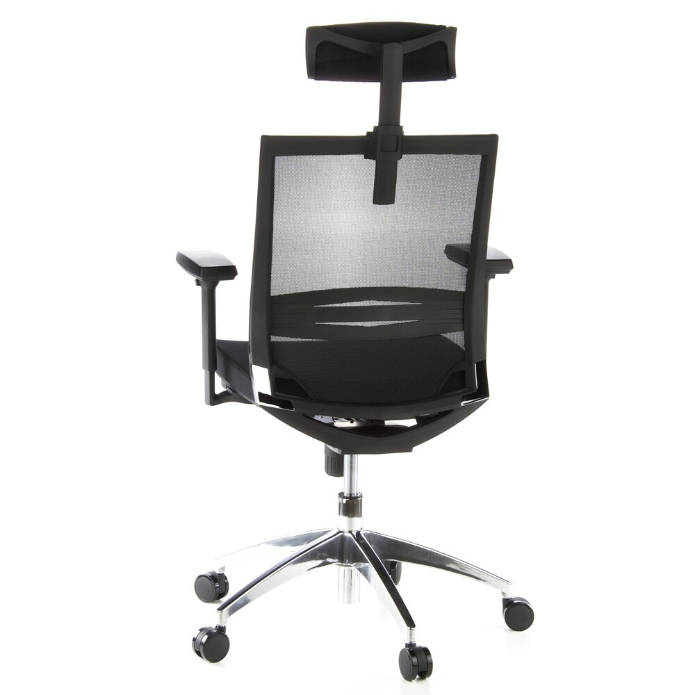 Profi Bürostuhl PORTO MAX Stoff/Netzstoff mit Armlehnen (höhenverstellbar) hjh OFFICE