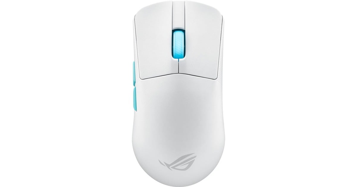 ASUSROG Harpe Ace Aim Lab Edition gaming muis  (Wit, 100 - 36.000 dpi, USB 2.0, 2,4 GHz, Bluetooth, RGB leds)