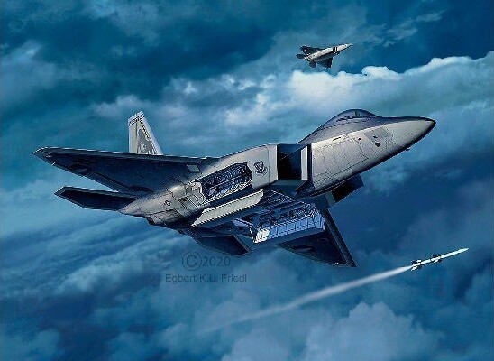 Revell - F-22A Raptor Model Fly Byggesæt - 1:72 - Level 4 - 03858